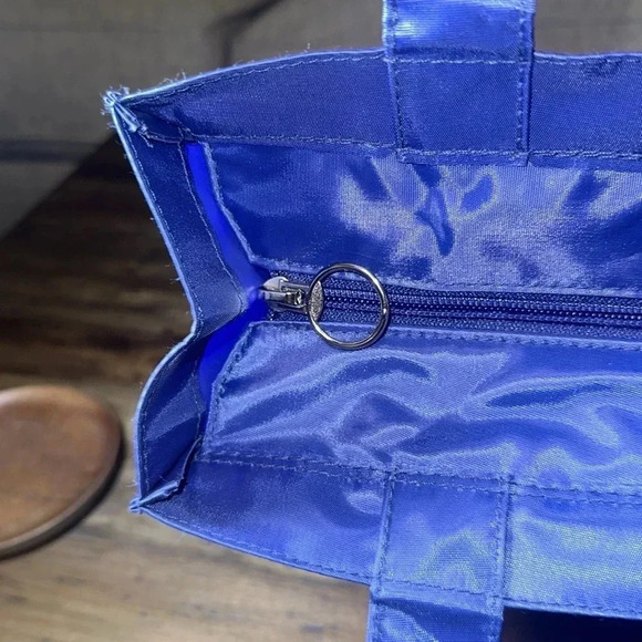 VTG 1999 hello kitty sanrio co. smiles ltd blue nylon tote handbag - Picture 13 of 16